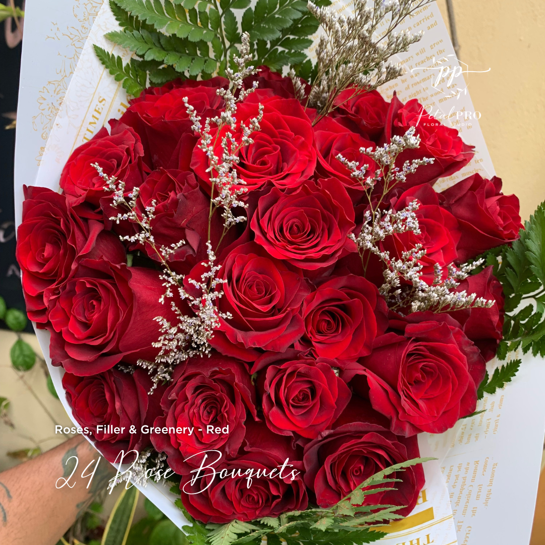 Valentine's 24 Rose Bouquets