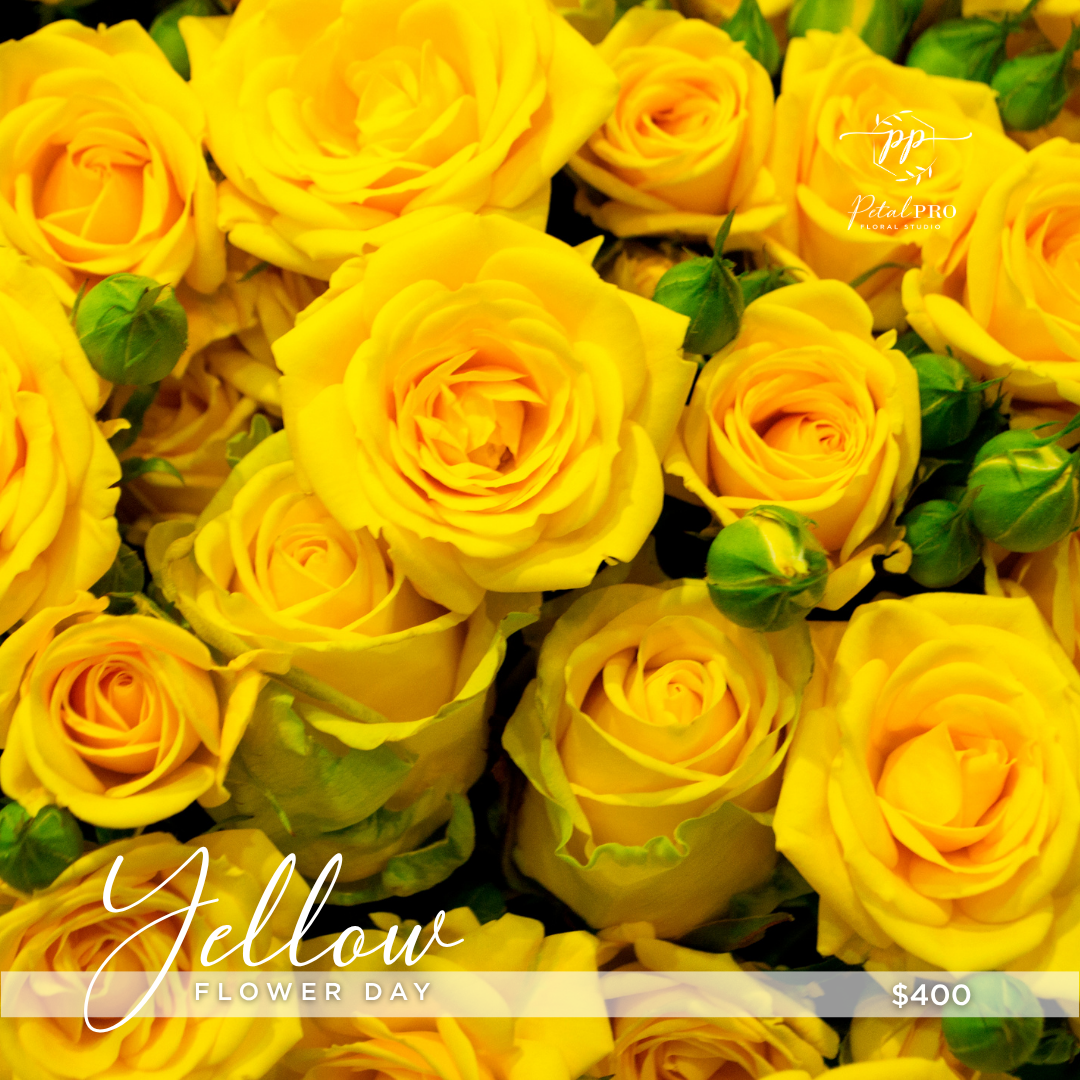 Yellow Flower Day - Rose Bouquet